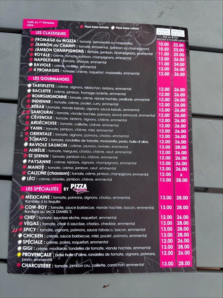 PIZZA YANN St Sernin - Menu Image 3